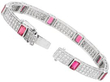 vintage pink tourmaline bracelet open