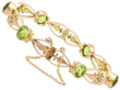 Art Nouveau Peridot Bracelet in Gold closed