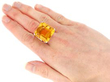wearing Gold Citrine Ring