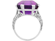 Antique Amethyst Cocktail Ring in Platinum setting