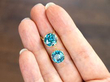 Blue Zircon Pendant in Yellow Gold