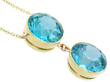 antique Blue Zircon Pendant