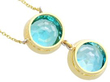 Blue Zircon Pendant in Yellow Gold reverse