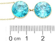Blue Zircon Pendant in Yellow Gold size