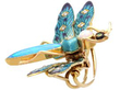 Antique Opal and Enamel Dragonfly Brooch