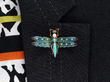 Antique Opal and Enamel Dragonfly Brooch