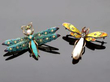 gemstone dragonfly brooches