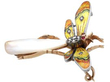 Pearl and Enamel Dragonfly Brooch in Gold side