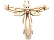 Pearl and Enamel Dragonfly Brooch in Gold reverse