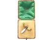 Pearl and Enamel Dragonfly Brooch in Gold boxed