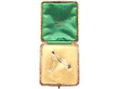 Pearl and Enamel Dragonfly Brooch in Gold empty box