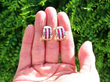 Ruby and Diamond Earrings in Yellow Gold outside