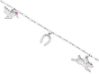 Antique Diamond and Ruby Charm Bracelet reverse