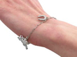 Antique Diamond and Ruby Charm Bracelet wearing