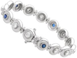 White Gold Sapphire and Diamond Bracelet closed