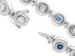 White Gold Sapphire and Diamond Bracelet open