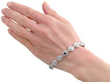 wearing White Gold Sapphire and Diamond Bracelet
