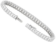 Luxury 14 carat Diamond Line Bracelet in Platinum open