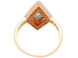 Lozenge Shaped Edwardian Ruby and Diamond Ring back