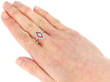 Lozenge Shaped Ruby and Diamond Ring being worn