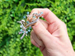 Vintage Aquamarine and Diamond Spray Brooch outside