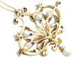 Art Nouveau Pearl Diamond and Enamel Brooch Pendant reverse