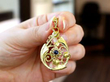 Art Nouveau Gold Sapphire Pendant