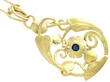 Art Nouveau Gold Sapphire Pendant reverse