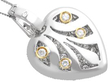 Diamond Heart Pendant Necklace in White Gold reverse
