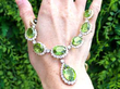 Vintage Peridot Necklace outside