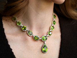 Vintage Peridot Necklace wearing