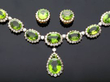 Vintage Peridot Necklace and Earring Set