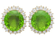 peridot diamond earrings