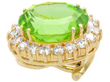 vintage peridot diamond earring