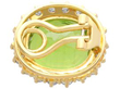 peridot diamond earring reverse
