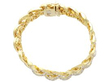 Large 10 carat Diamond and Gold Bracelet closed