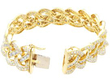 Large 10 carat Diamond and Gold Bracelet open