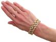 wearing Large 10 carat Diamond and Gold Bracelet
