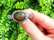 Boulder Opal Brooch with Diamonds outside