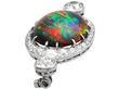 Boulder Opal Brooch with Diamonds side