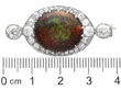 Boulder Opal Brooch with Diamonds size
