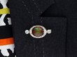 wearing Boulder Opal Brooch with Diamonds