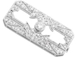antique White Gold Diamond Brooch for Women