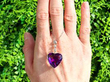 Antique Amethyst Heart Necklace outside
