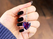 Antique Amethyst Heart Necklace with diamonds