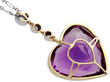 Antique Amethyst Heart Necklace reverse