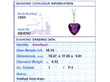 Antique Amethyst Heart Necklace grading card