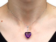 wearing Amethyst Heart Necklace