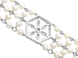 Antique Pearl Choker Necklace with Diamonds reverse