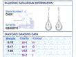 Art Deco Diamond Drop Earrings grading card